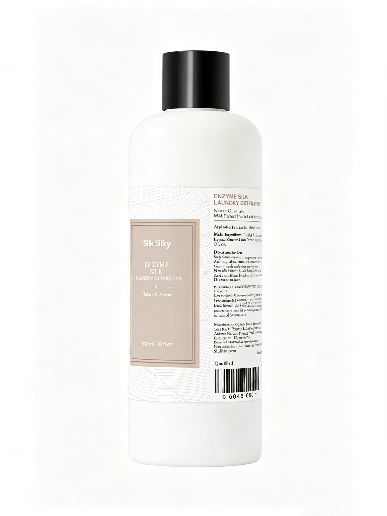 SilkSilky enzyme silk laundry detergent 300ml bottle with black cap