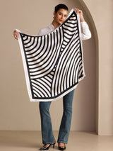 [White Arcs] SilkSilky  Scarf 004