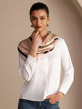 [Beige Square] SilkSilky  Scarf 003