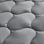 Sleep Zone Twin Xl Mattress Pad For Children & Adults, Pillow Top Mattress Topper For College Dorm, Soft & Skin Friendly, Deep Pocket Cooling Mattress Protector Cover, All Season Use (Grey, Twin Xl)