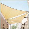 Colourtree Ctapt24 Custom Size Order To Make 12' X 22' X 25.1' Beige Right Triangle Sun Shade Sail Canopy Mesh Fabric Uv Block U