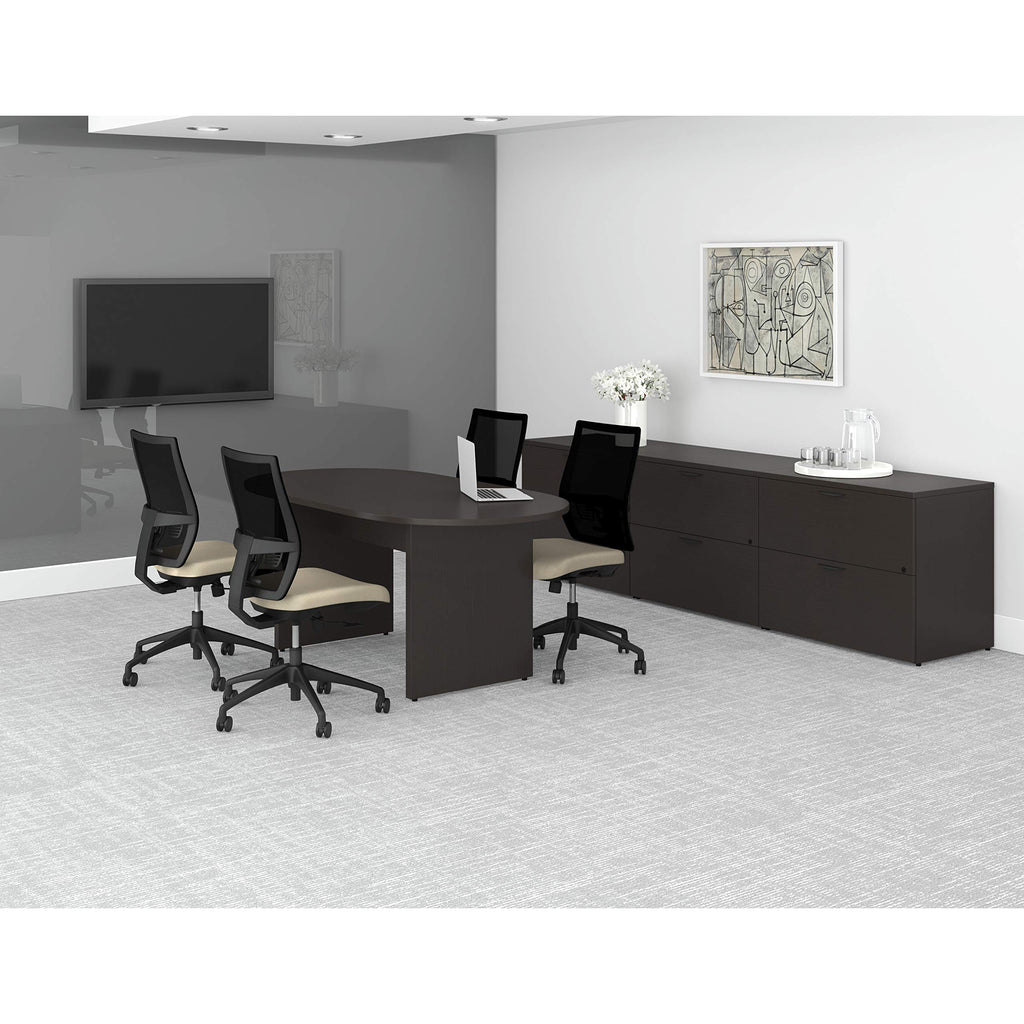 Lorell Prominence 2.0 Espresso Laminate Double-Pedestal Desk