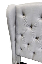 Best Master Furniture Yvette Upholstered Tufted With Wingback Platform Bed Queen, Grey