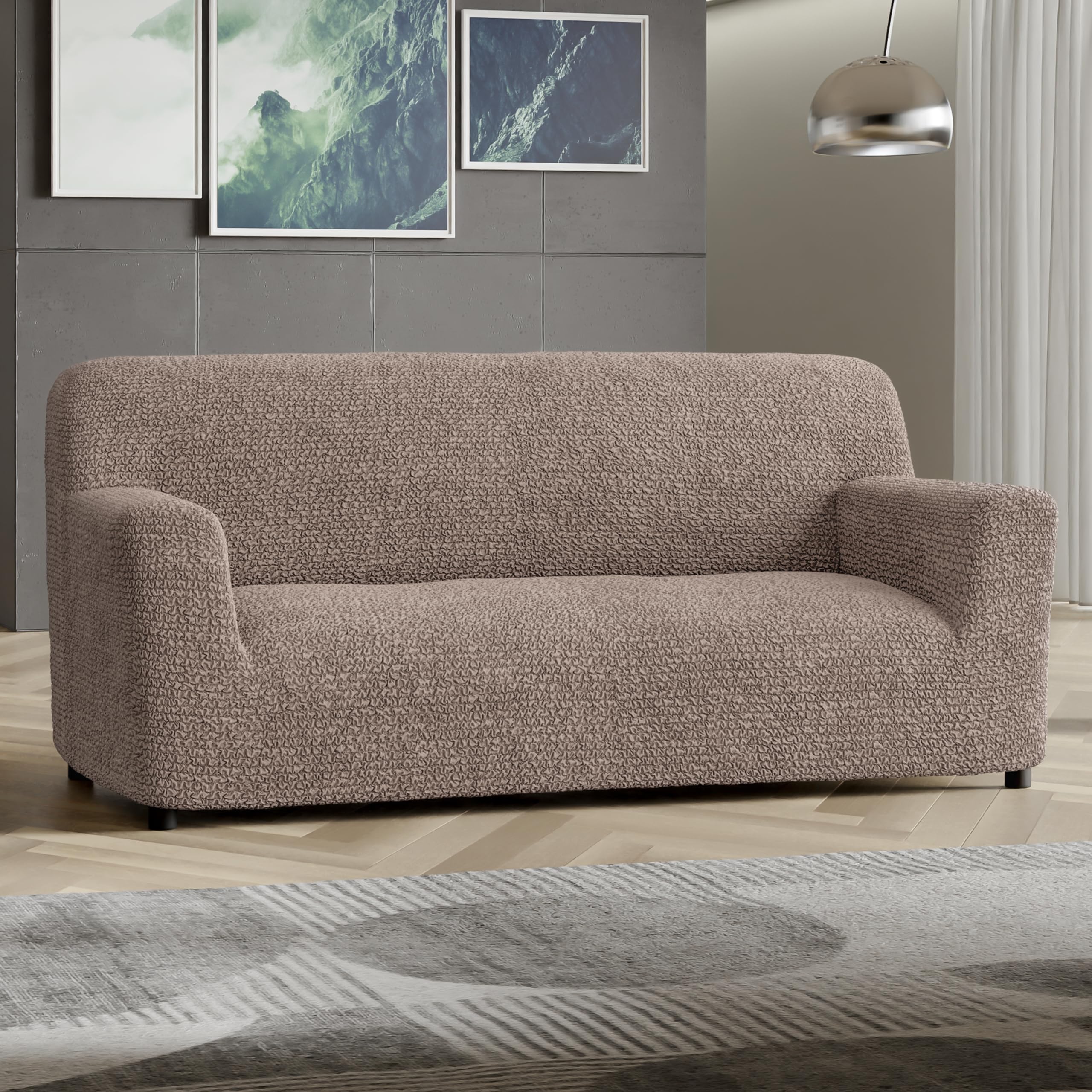Paulato By Ga.I.Co Sofa Slipcover - Stretch Couch Cover - Stylish Cushion Sofa Cover - Soft Polyester Fabric Slip Cover - 1-Piec
