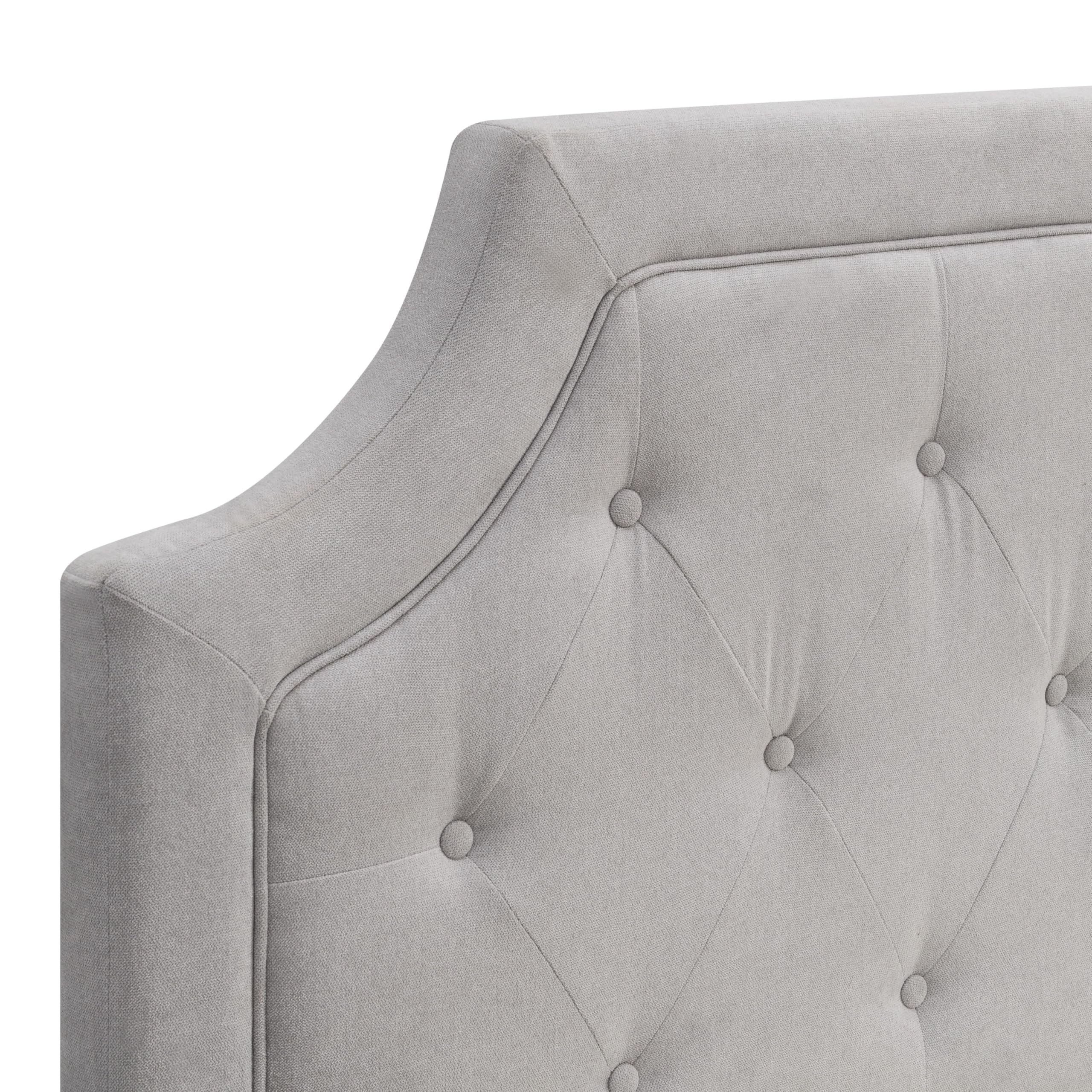 Steve Silver Co Alta Queen Headboard Bed Grey Fabric