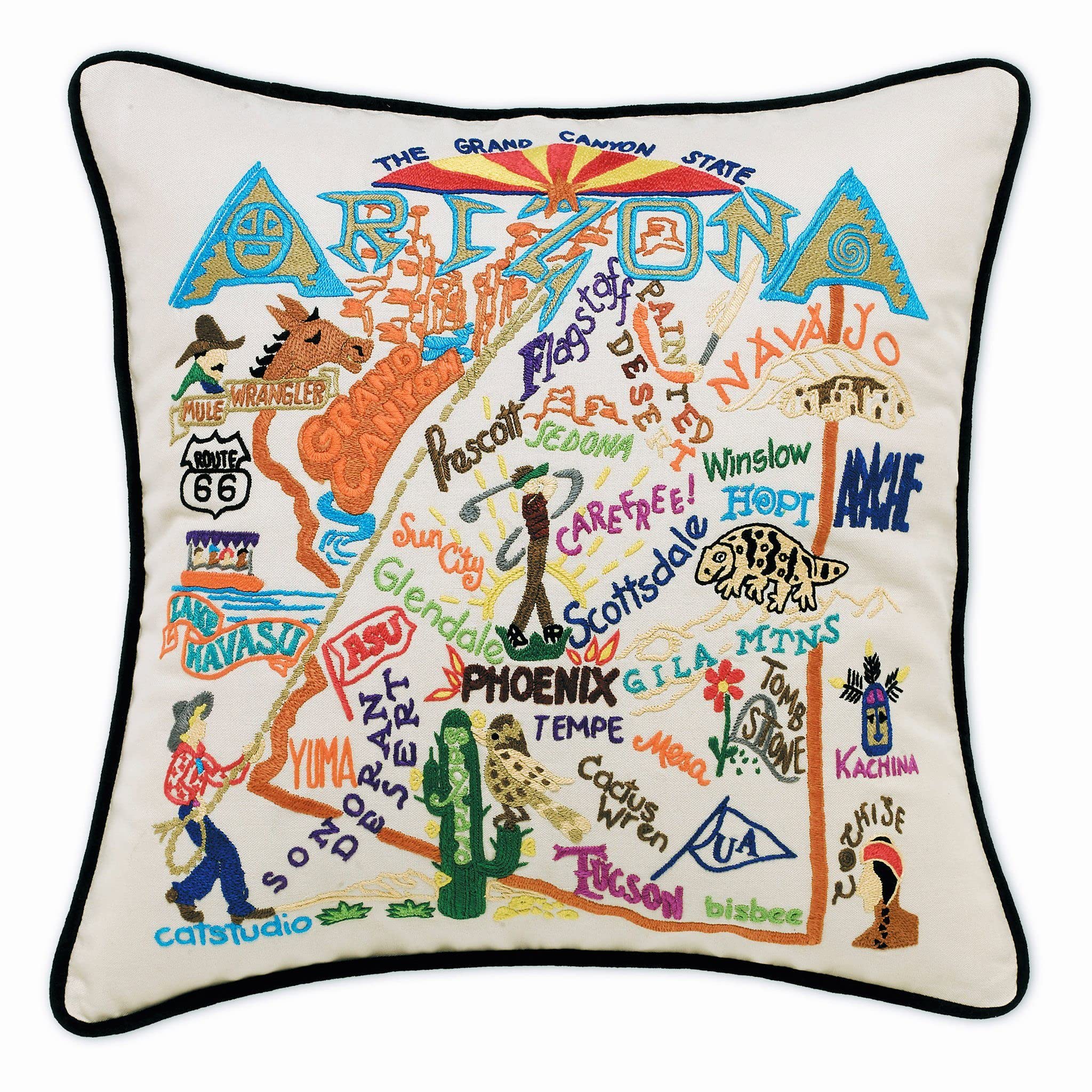 Catstudio Arizona Embroidered Decorative Throw Pillow