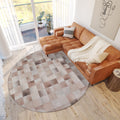 Dalyn Rugs Durango Patchwork Faux Cowhide Ss10 Khaki 10' X 10' Rug