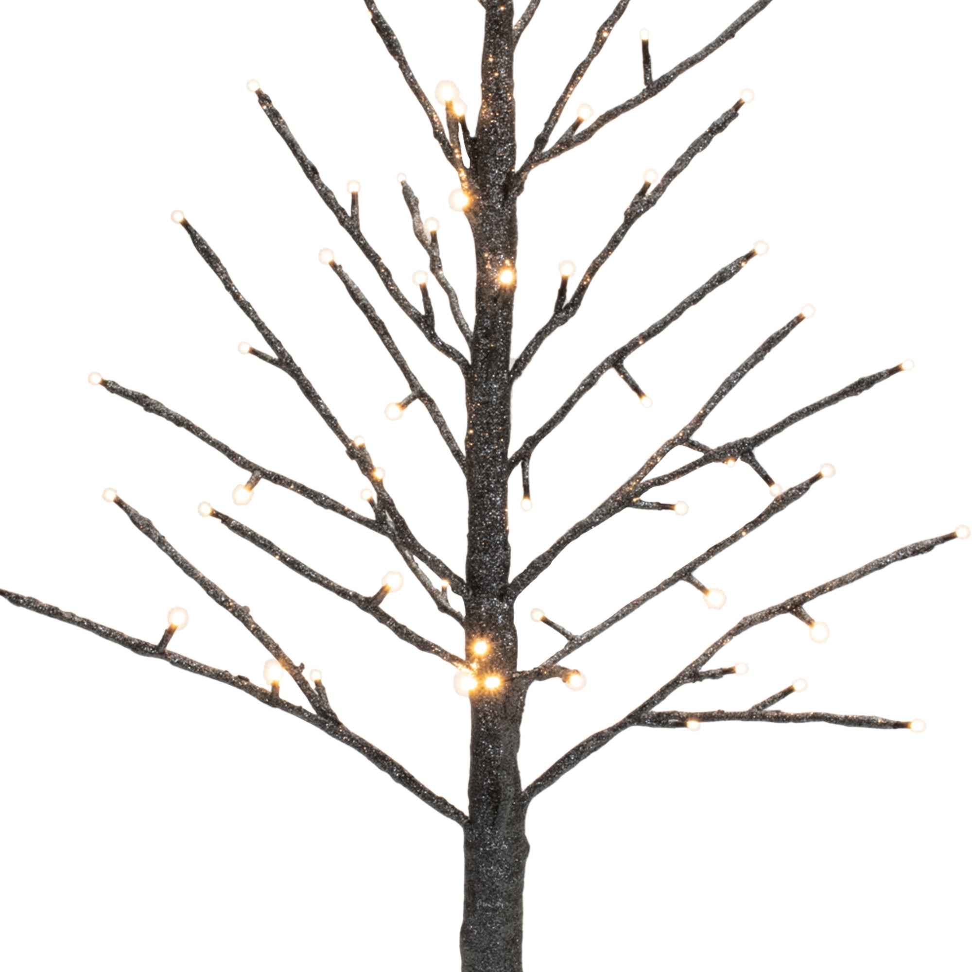 Melrose 36-inch Twig Christmas Tree with 78 LED Lights, Black Paper Holiday Decoration, Model 91379