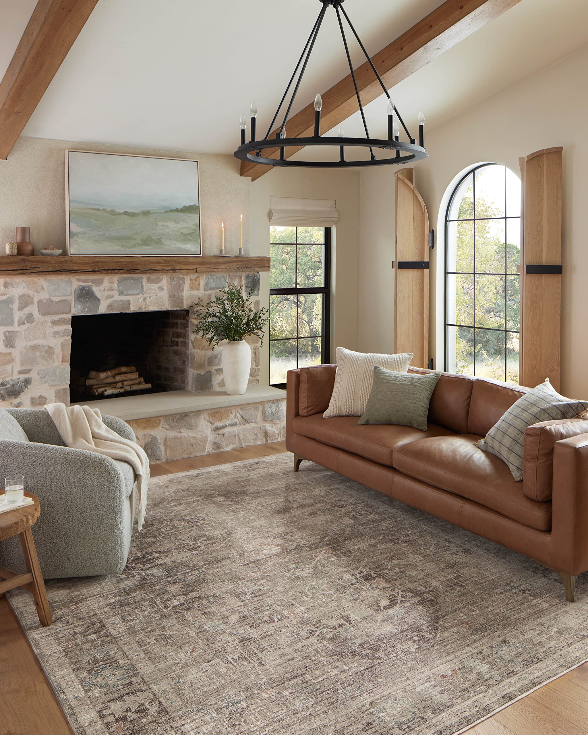 Loloi Magnolia Home by Joanna Gaines x Millie Charcoal/Dove 2-7 x 10-0 Runner Rug