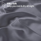 Bamboo Viscose Cooling Fitted Sheet Full Size Only, 400 Thread Count, 16'' Deep Pocket Cooling Bottom Sheets For Hot Sleeper, Si