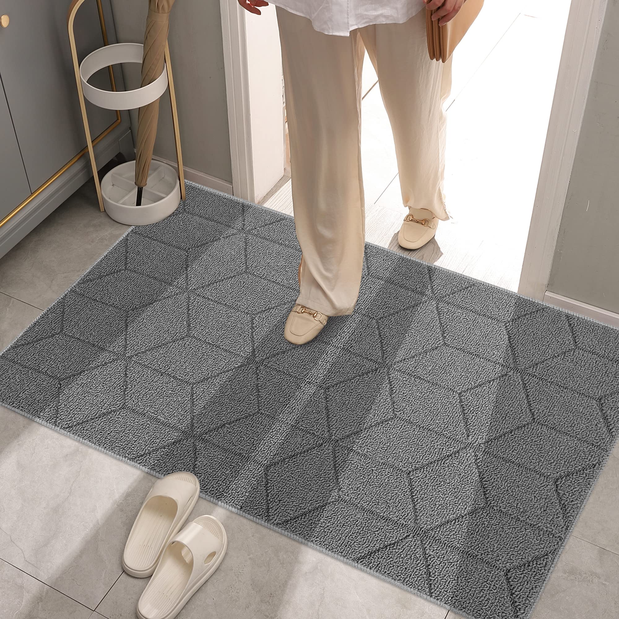 Granny Says Indoor Doormat, 36' X 60', Non-Slip Front Door Mats, Outdoor Welcome Mat Washable, Low Profile Indoor Door Mats Fo