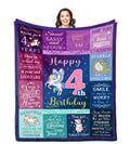 Solzien 4 Year Old Girl Gifts Blanket 50'X40', Gifts For 4 Year Old Girl, 4 Year Old Girl Birthday Gifts, Four Year Old Girl G