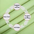 4 Piece Bed Sheet Set (Full,Sage) 1 Flat Sheet,1 Fitted Sheet And 2 Pillow Cases,Brushed Microfiber Luxury Bedding With Deep Pockets