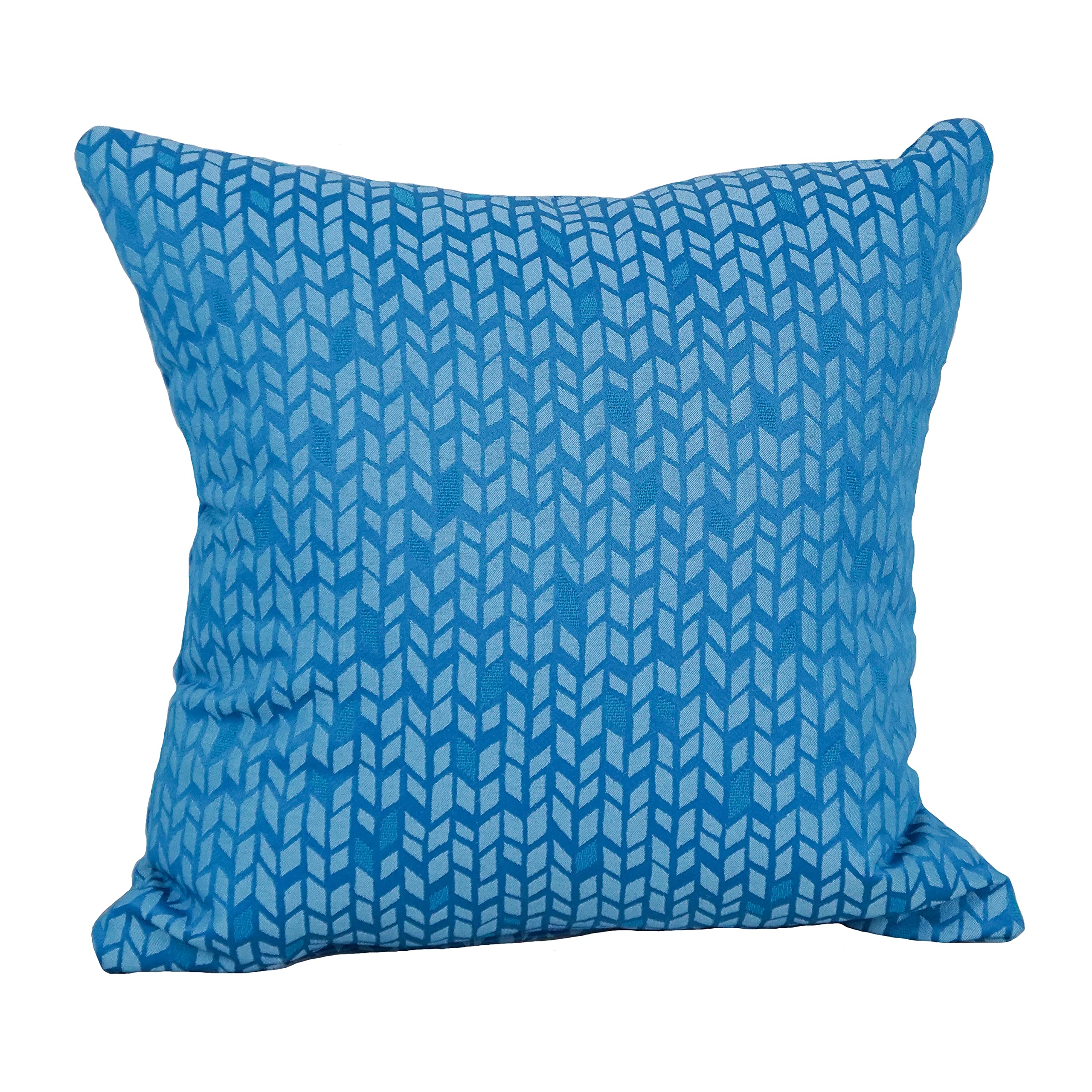 Blazing Needles Square Polyester Jacquard Throw Pillow, 17", Banyan Skippe