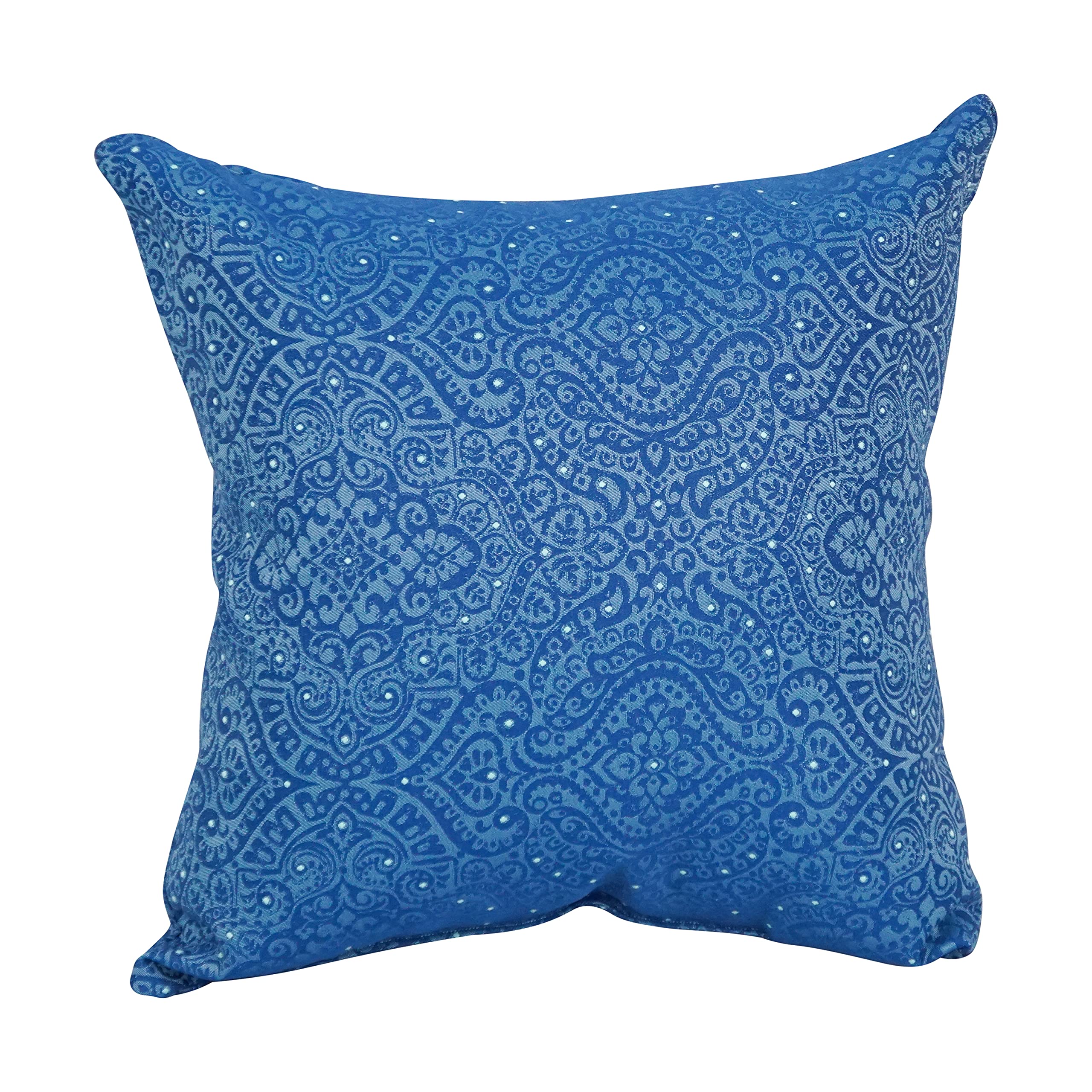 Blazing Needles Square Polyester Jacquard Throw Pillows, 17", Mabul Aegean 4 Count