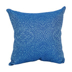 Blazing Needles Square Polyester Jacquard Throw Pillows, 17", Mabul Aegean 2 Count