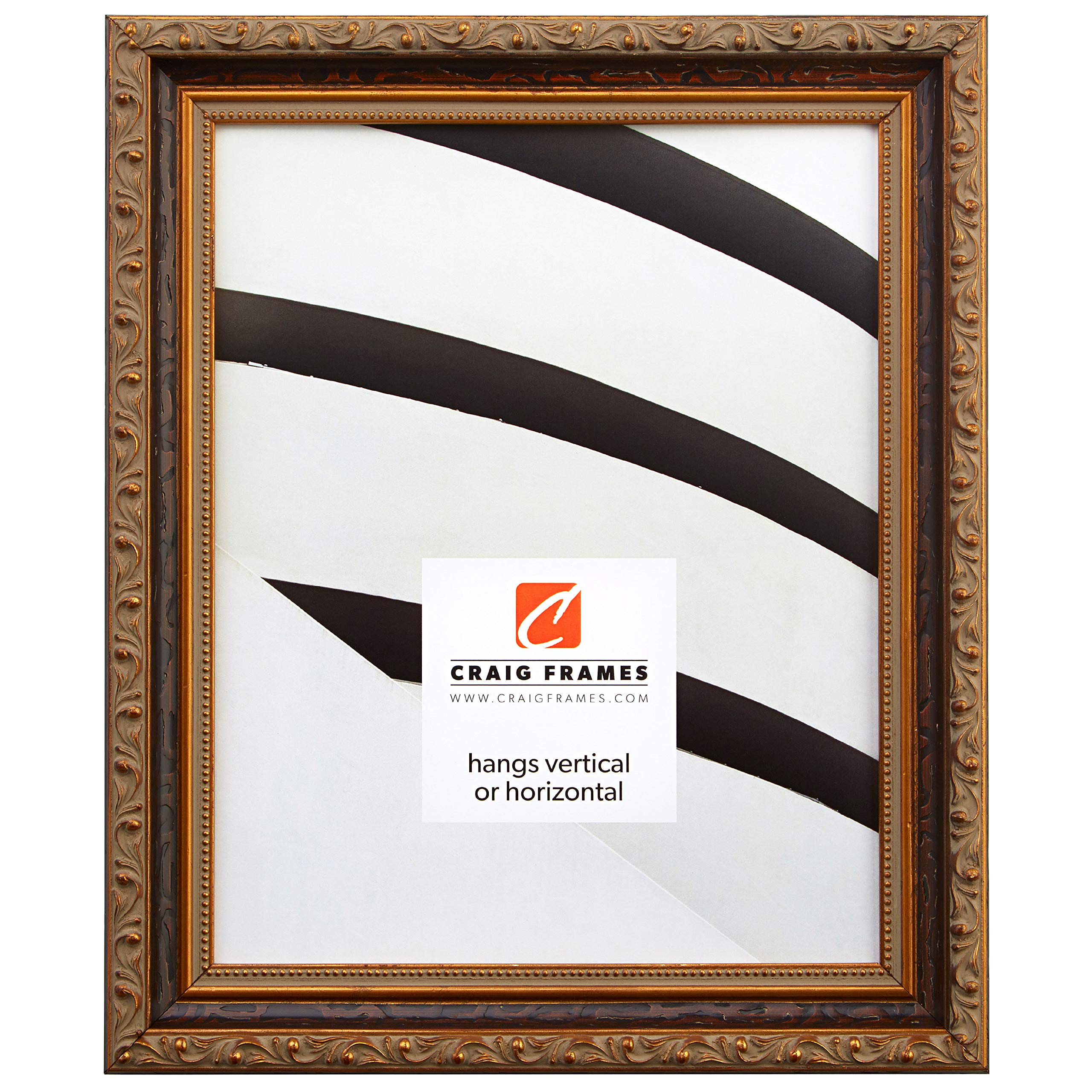 Craig Frames Regence, 18x24 Picture Frame, Amber & Gold