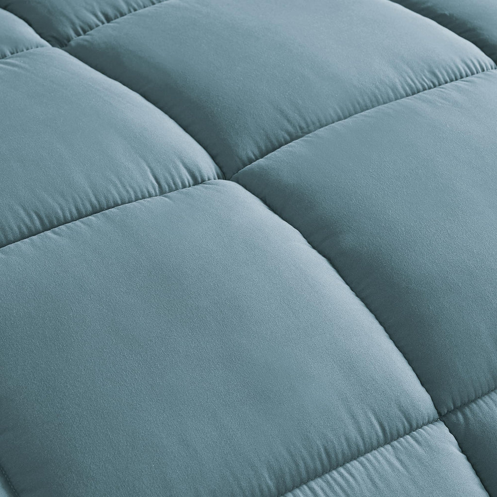 Chezmoi Collection China Blue Down Alternative Comforter Oversized King - 3-Piece Lightweight Comforter Set - All Seasons Microf