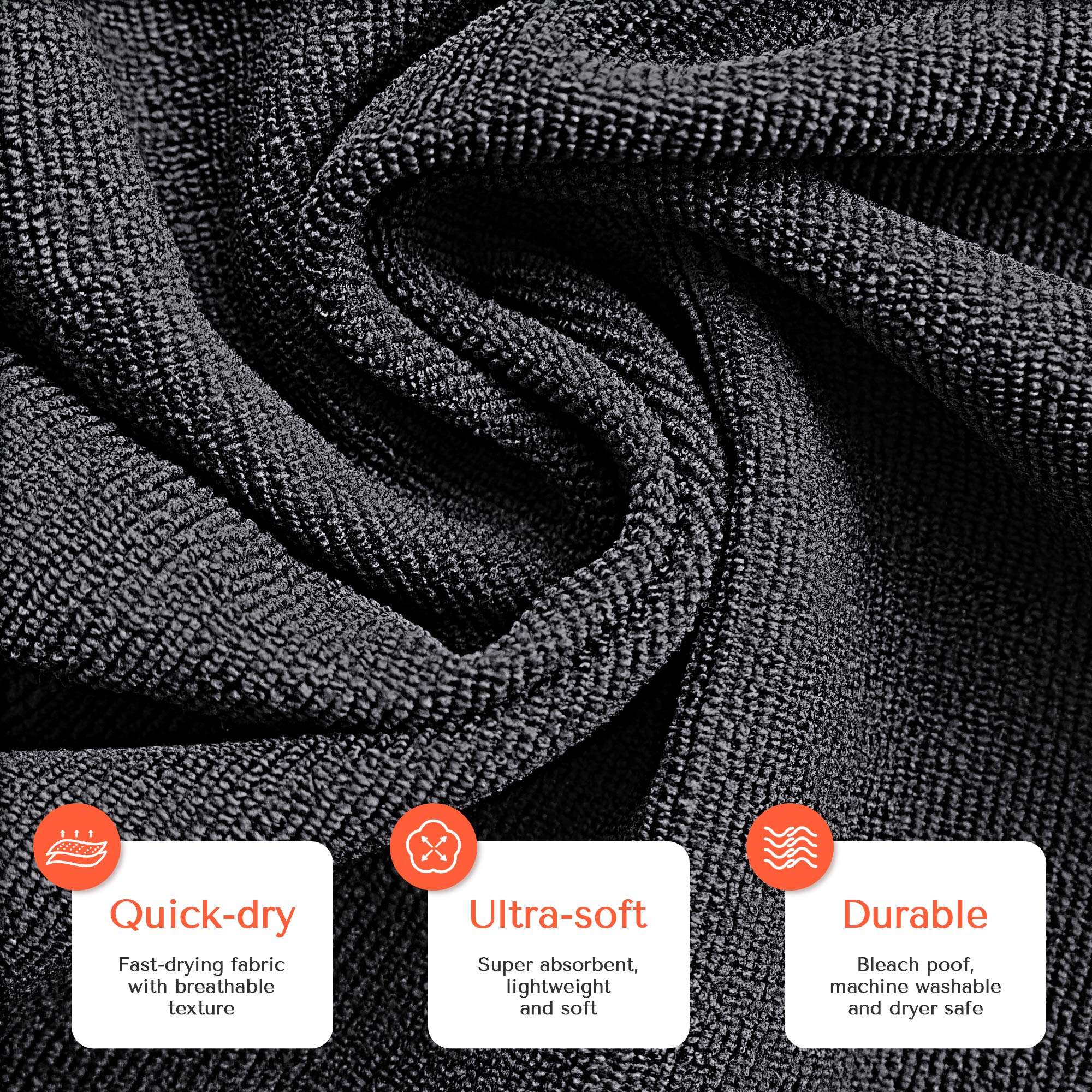 Tasalon Microfiber Hair Towel - 10 Pack - Salon Towels - Quick Dry Microfiber Towels - 29 X 16 Inches Ultra-Soft Microfiber Towe