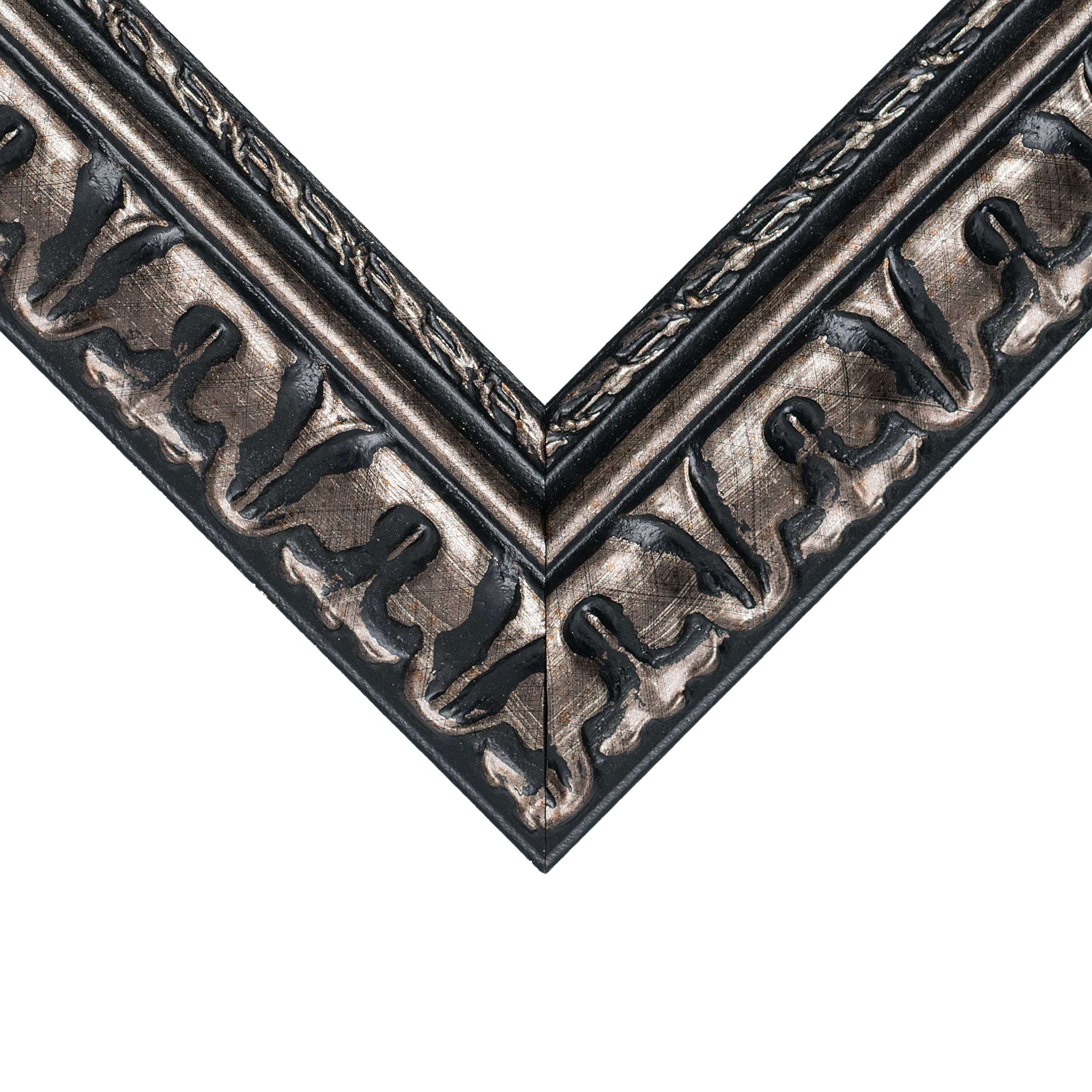 Craig Frames Bravado, 22X34 Picture Frame, Antique Silver
