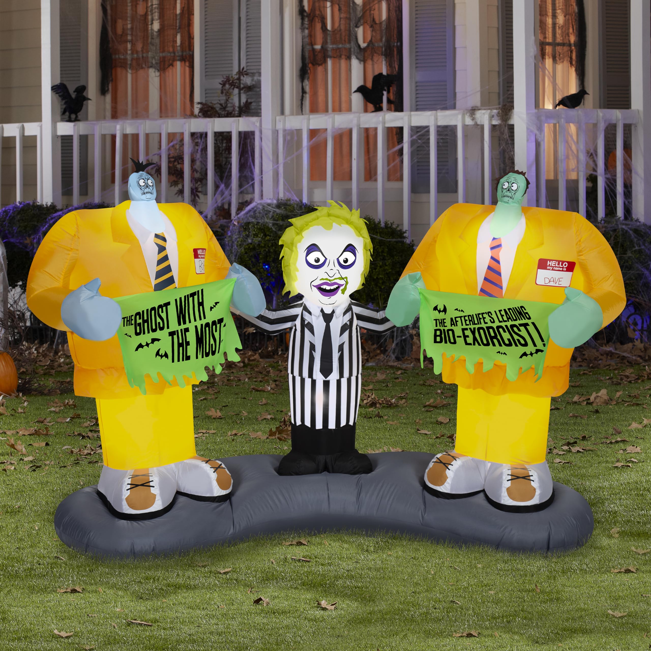 Gemmy Halloween Inflatable Beetlejuice Scene, 5 Ft Tall, Multi