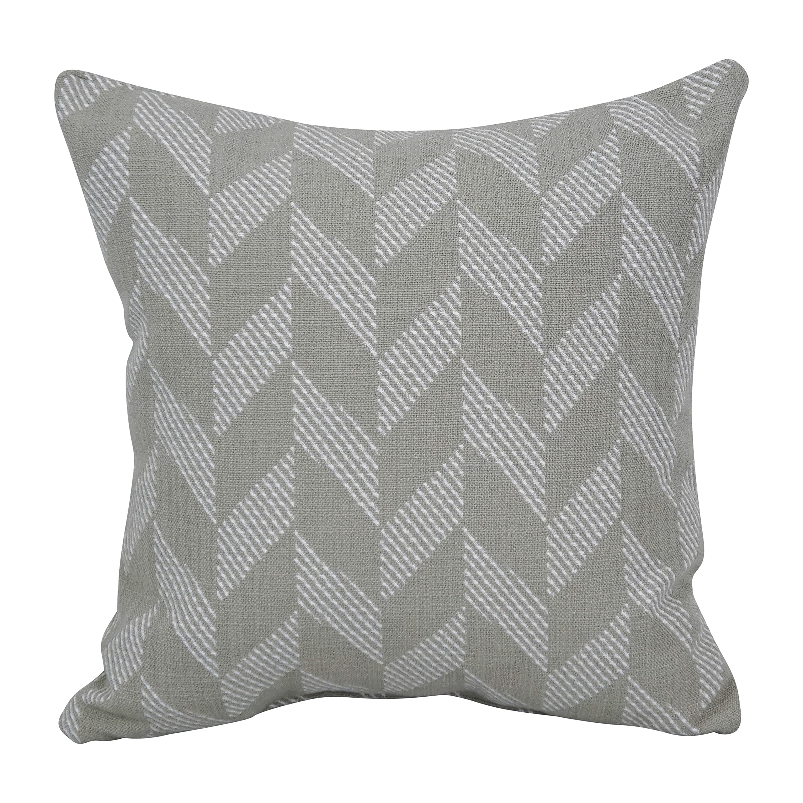 Blazing Needles Square Polyester Jacquard Throw Pillows, 17", Gannawls Khaki 4 Count