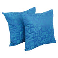 Blazing Needles Square Polyester Jacquard Throw Pillows, 17", Nina Skippe 2 Count