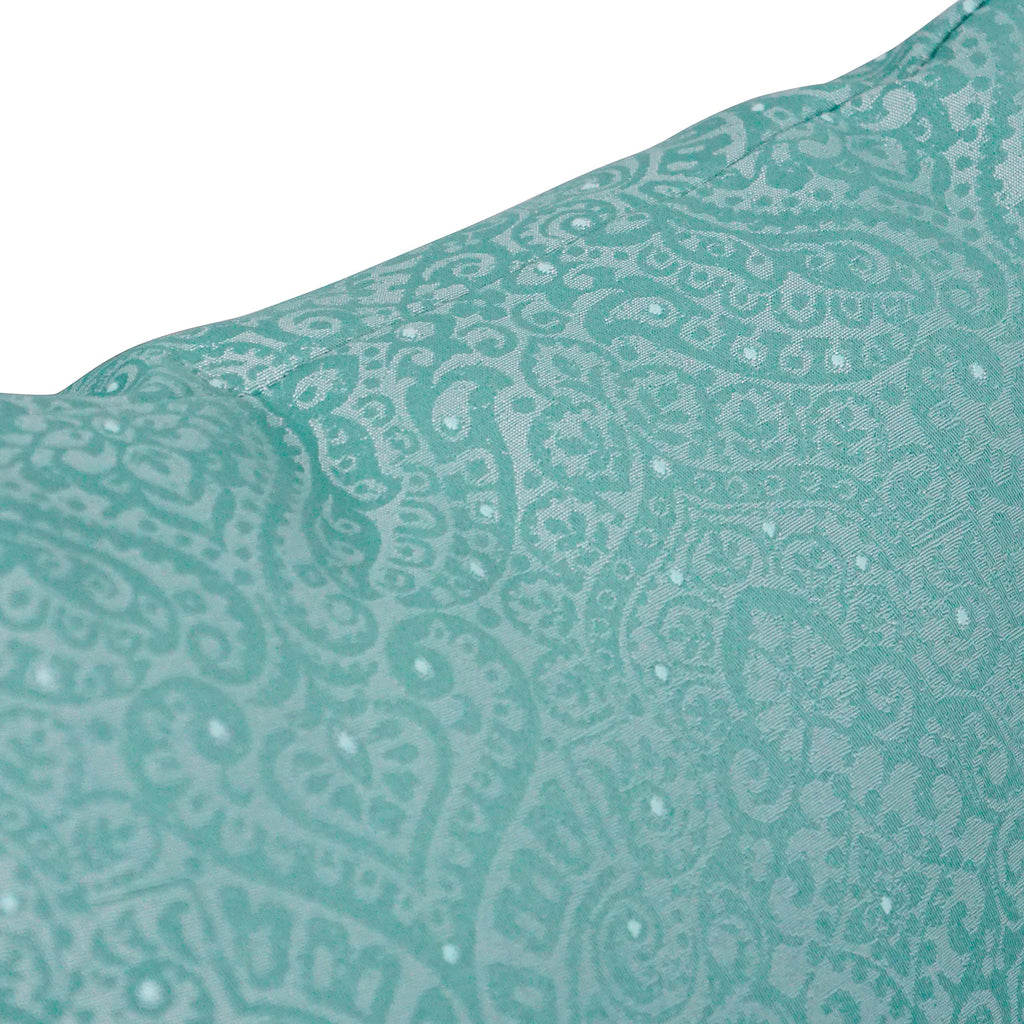 Blazing Needles Square Polyester Jacquard Throw Pillow, 17", Mabul Seaglass