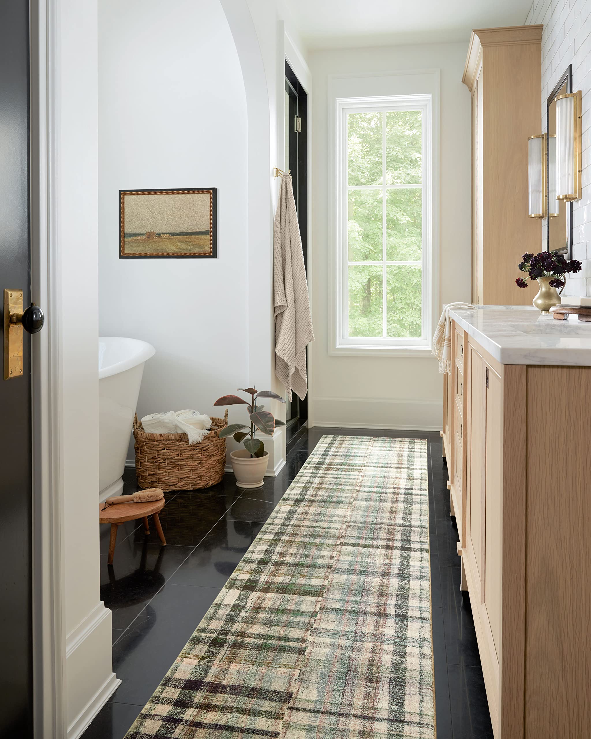 Loloi Chris Loves Julia X Humphrey Collection, Forest & Multi 2'-0'' X 5'-0'' Area Rug - Plaid Accent Rugs For Living Room, Bedr