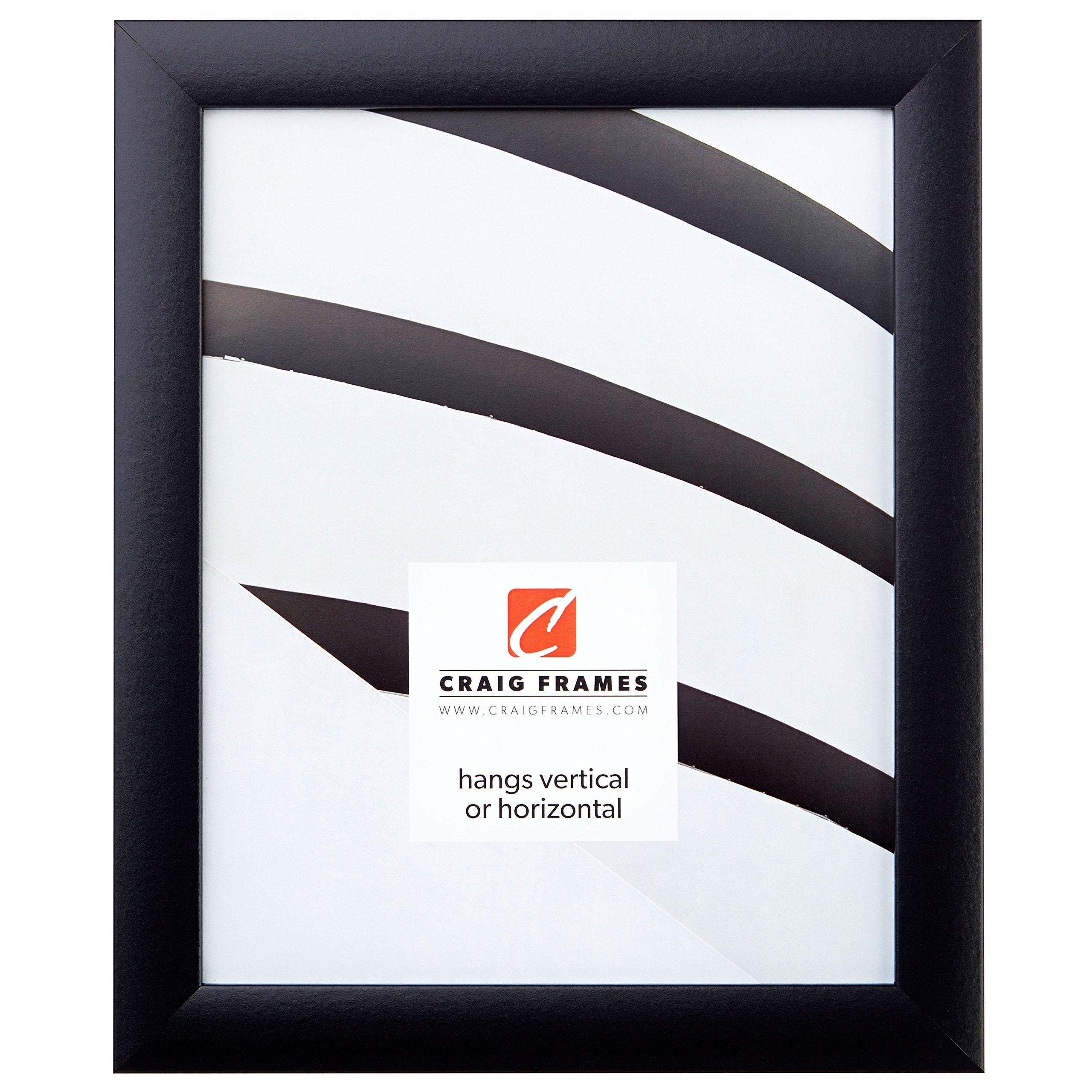 Craig Frames 1WB3BK 7 by 15-Inch Picture Frame, Smooth Wrap Finish, 1-Inch Wide, Black