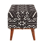Coaster Furniture Upholstered Black and White Storage Bench 918490