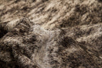 HomeRoots Cowhide, Microsuede 6' X 7' Exotic Cowhide Rug - Zebu