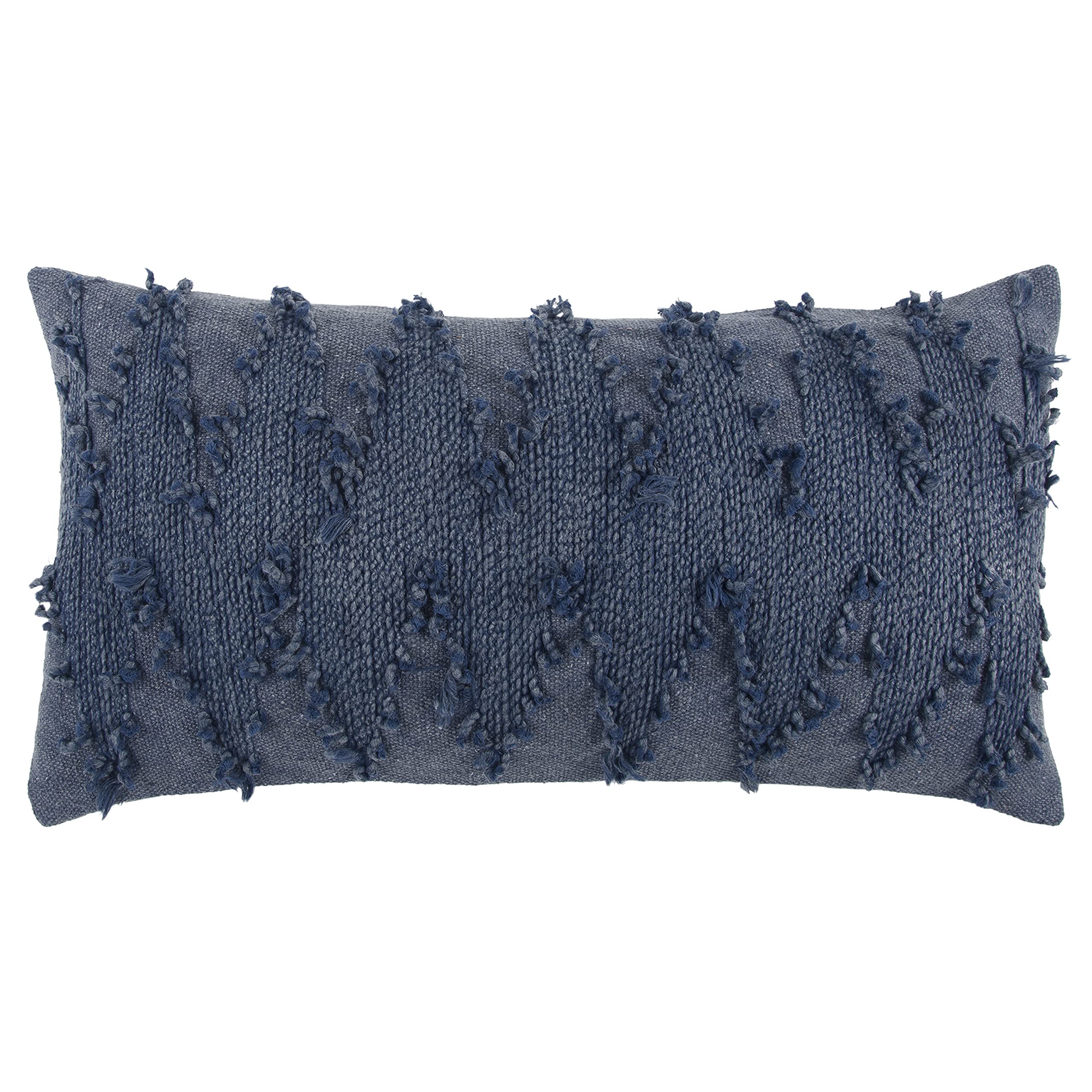 Rizzy Home | T13118 | 14"x26" Blue/Neutral/ Decorative Pillow | Down Fill