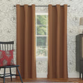 Sun Zero Easton Energy Saving Blackout Grommet Curtain Panel, Sunbaked Brown, 40 W x 95 L (1 Panel)