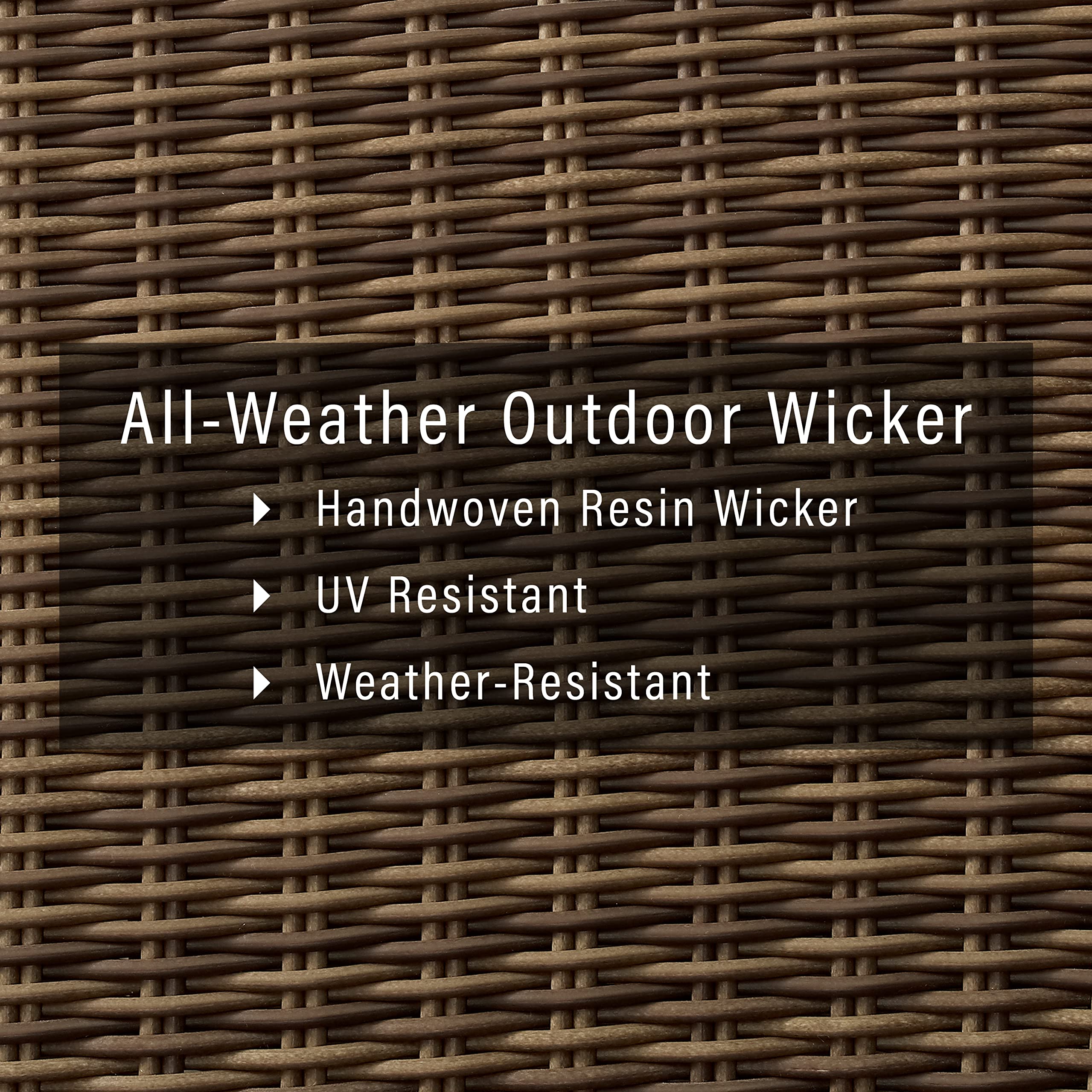 Crosley Furniture Bradenton 7-Piece Outdoor Dining Set For 6, Wicker Patio Table And Chairs For Backyard, Weathered Brown With Navy Cushions