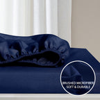 Cathay Home Essentials Ultra Soft Hypoallergenic Wrinkle Resistant Double Brushed Microfiber Bedding Sheet Set, Royal Blue, King