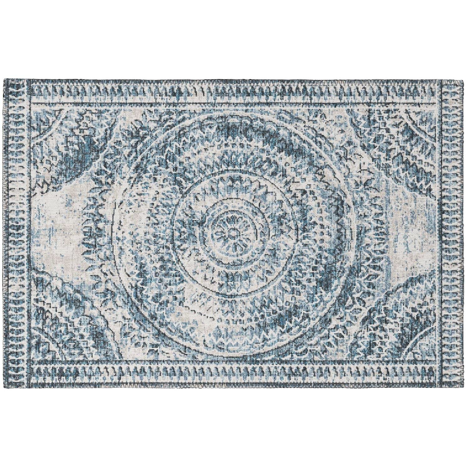 Sedona Sn7 Blue Transitional Rug Rectangle 9' X 12'