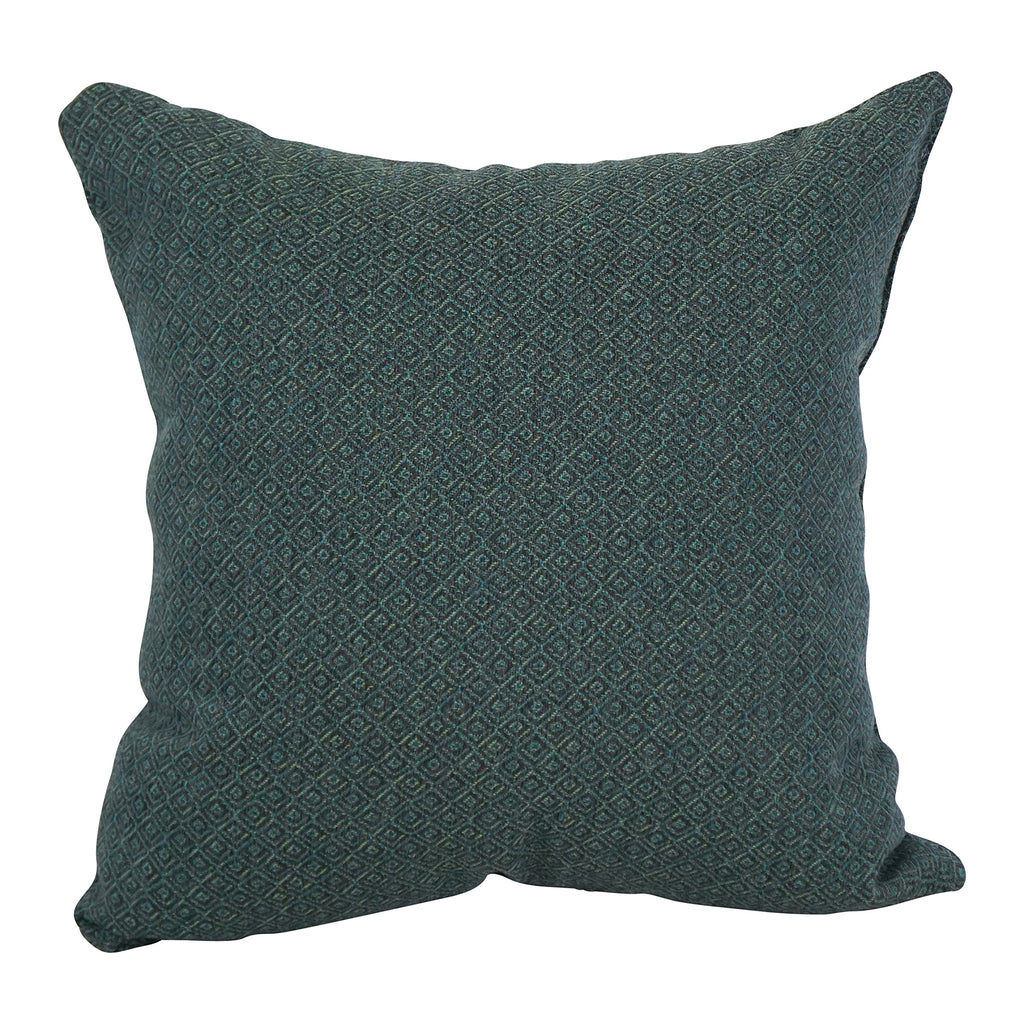 Blazing Needles Square Polyester Jacquard Throw Pillow, 17", Hazeltsb Bluegr