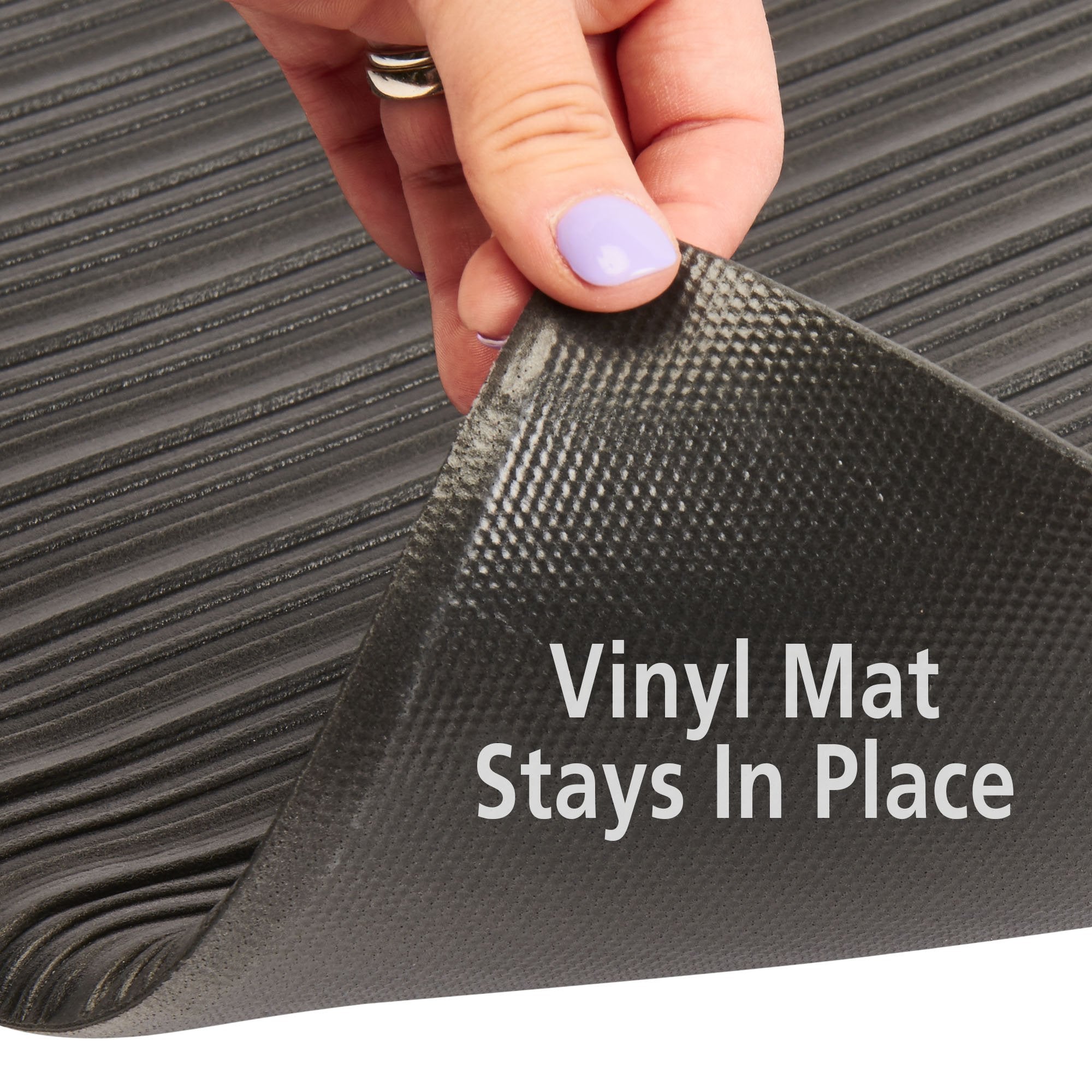 Genuine Joe Joe Air Step Anti-Fatigue Floor Mat, 3 by 5-Feet, Black