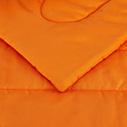Amazon Basics 3 Piece Microfiber Kid'S Comforter And Pillow Sham Set Bright, Full/Queen, Bright Orange, Solid