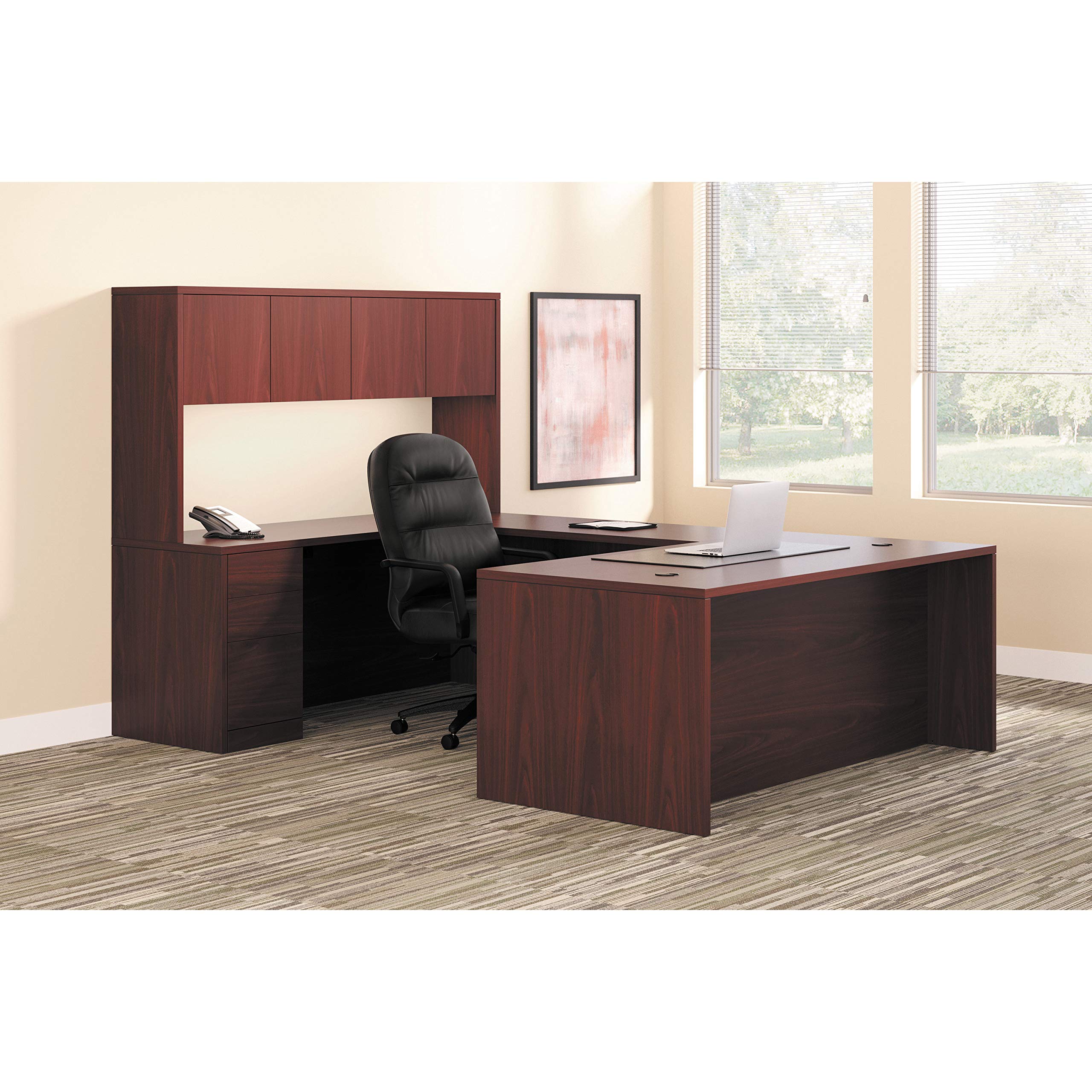 Hon Stack-On Storage For L-Shaped Station, 78 By 14-5/8 By 37-1/8-Inch, Mahogany