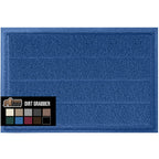 Gorilla Grip Dirt Grabber Mesh Door Mat, Low-Profile, Stain And Fade Resistant Heavy Duty Quick Dry Striped Doormat, Mats For Indoor Outdoor Entry, Shoe Scraper, Garage Entrance Mat, 47X35, Blue
