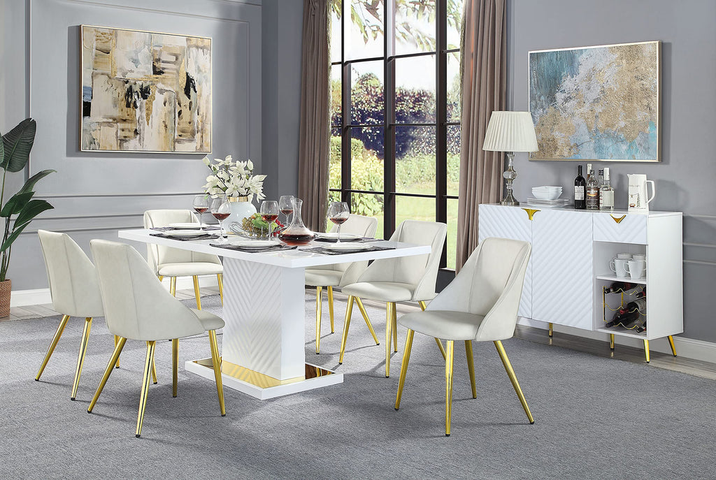 ACME Set of 2 Side Chair in White Finish