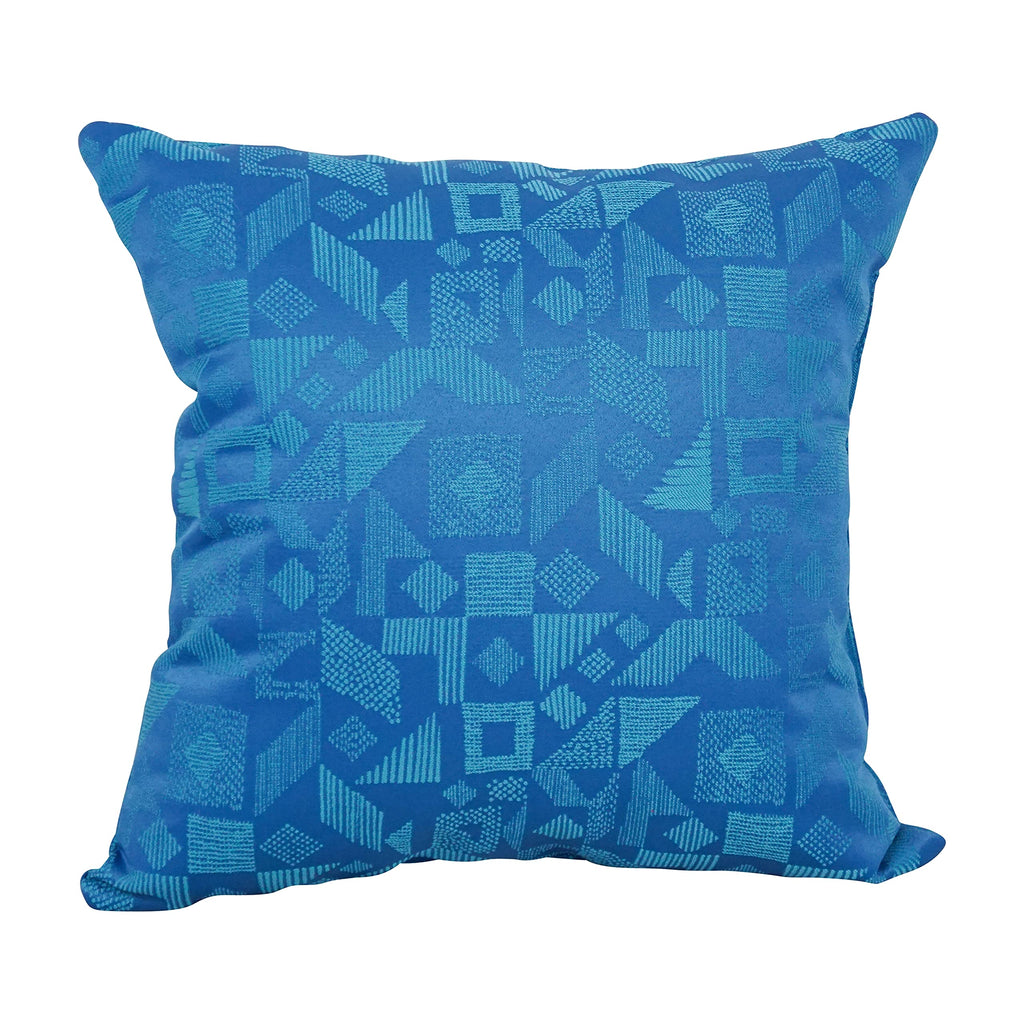 Blazing Needles Square Polyester Jacquard Throw Pillow, 17", Nina Skippe