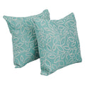 Blazing Needles Square Polyester Jacquard Throw Pillows, 17", Florian Seagla 2 Count