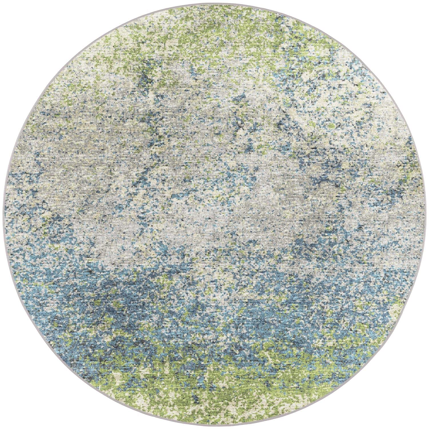 Winslow Wl3 Green Transitional Rug Round 8' X 8'