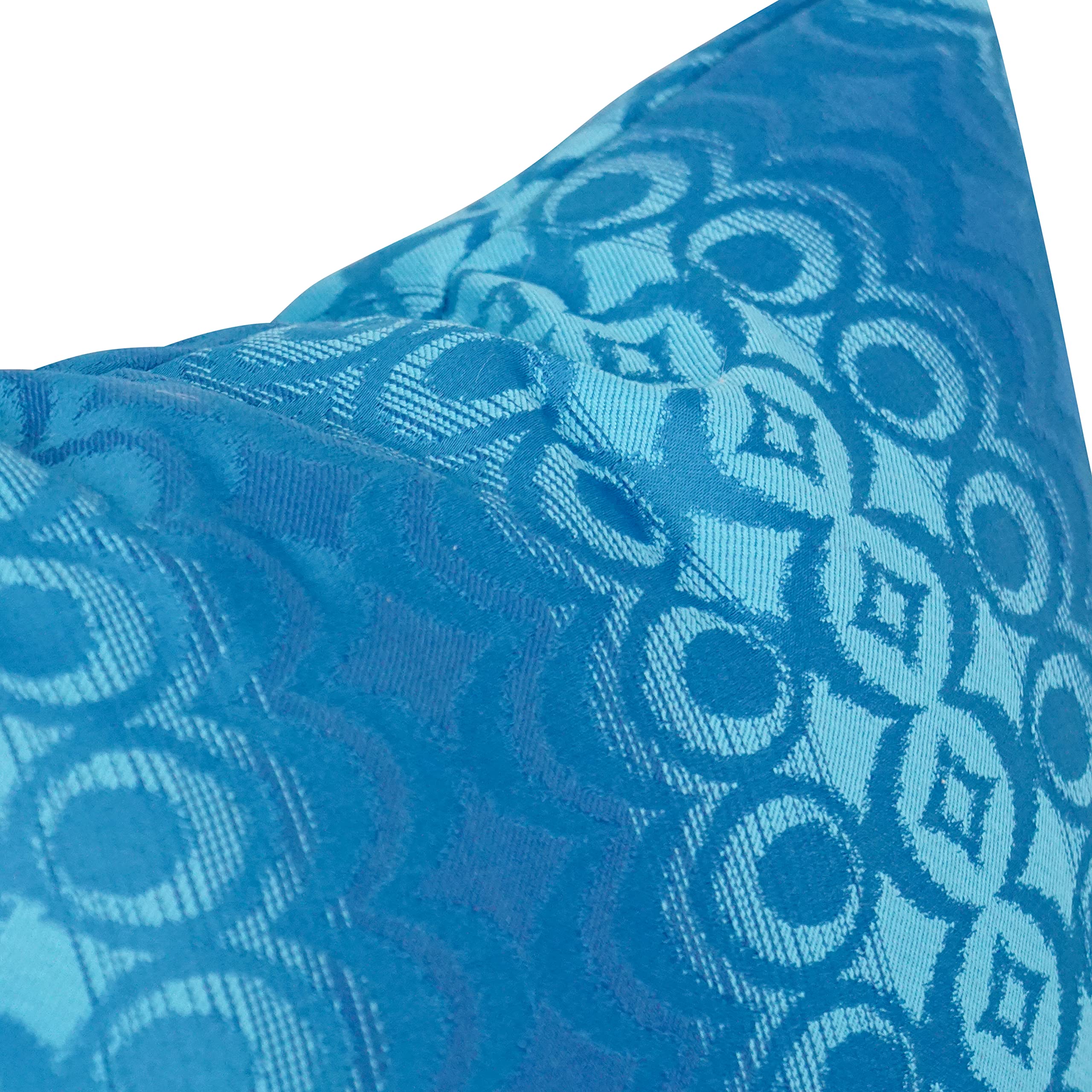 Blazing Needles Square Polyester Jacquard Throw Pillow, 17", Torero Rivier