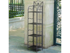 International Caravan Wicker Resin 4-Tier Folding Baker Rack In Chocolate, Brown