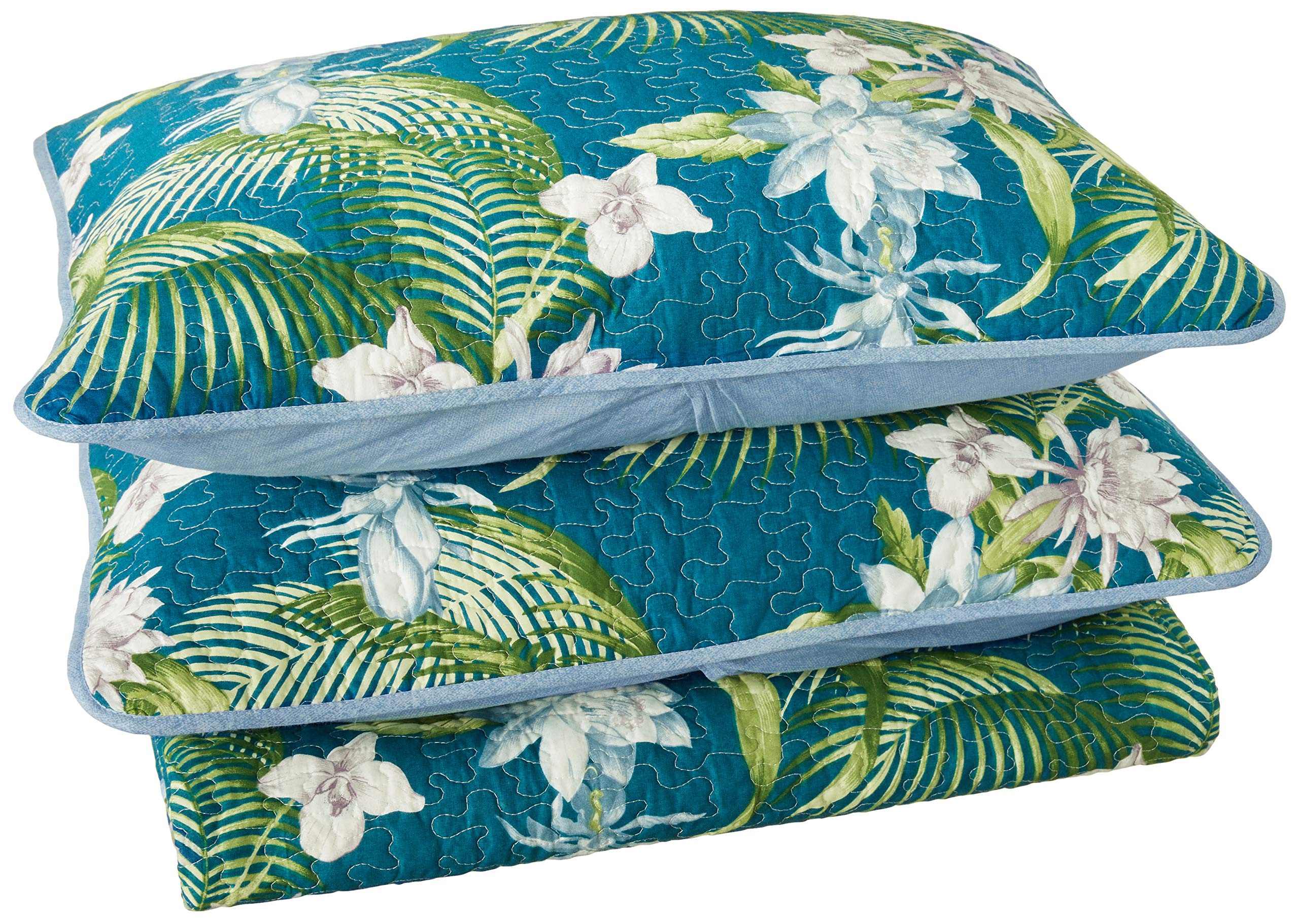 Tommy Bahama - Queen Quilt Set, Reversible Cotton Bedding with Matching Shams, Breathale Home Decor for All Seasons (Southern Br