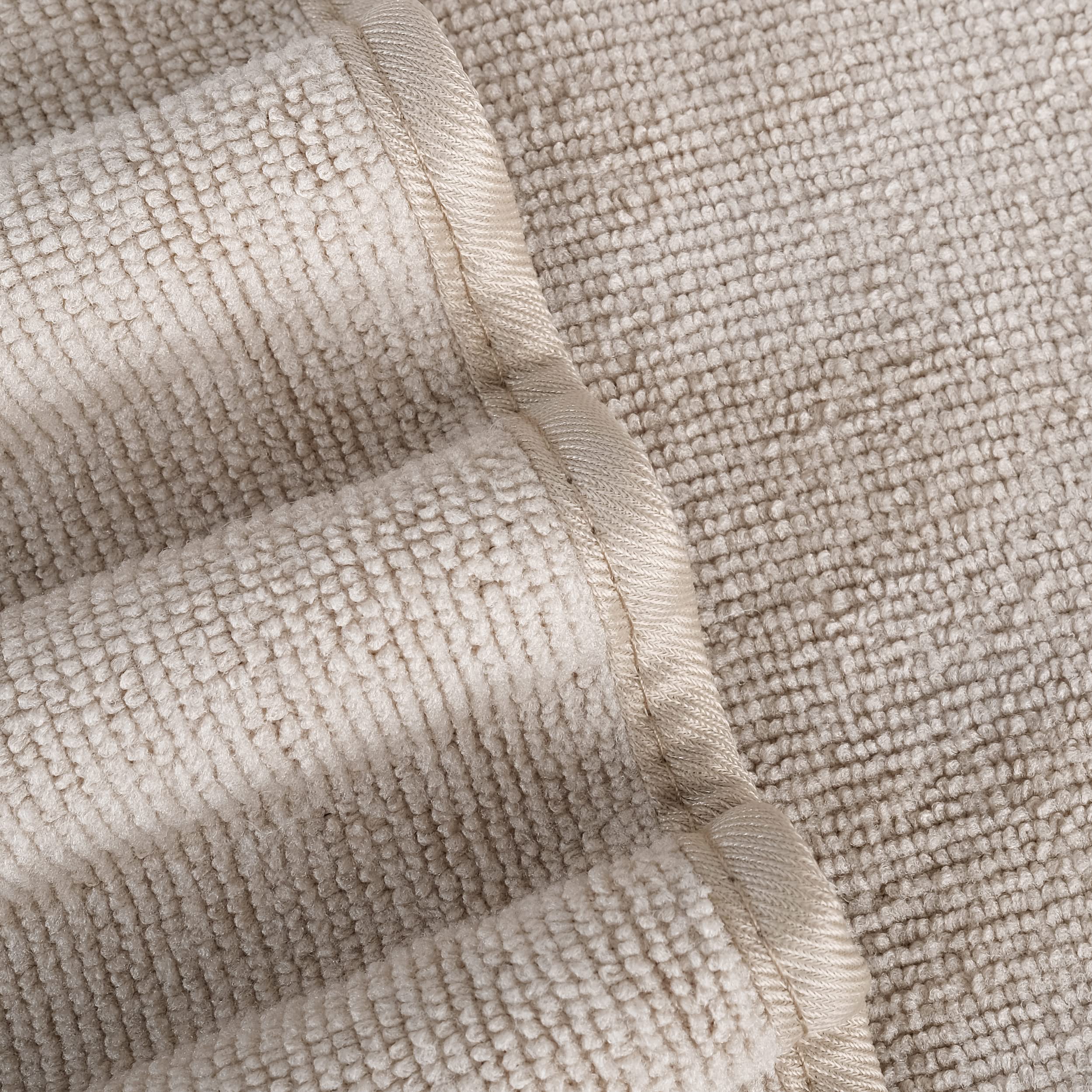 Polyte Microfiber Quick Dry Lint Free Bath Towel, 57 X 30 In, Pack Of 4 (Beige)